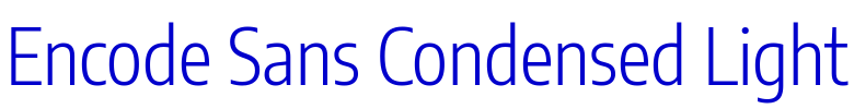 Encode Sans Condensed Light шрифт